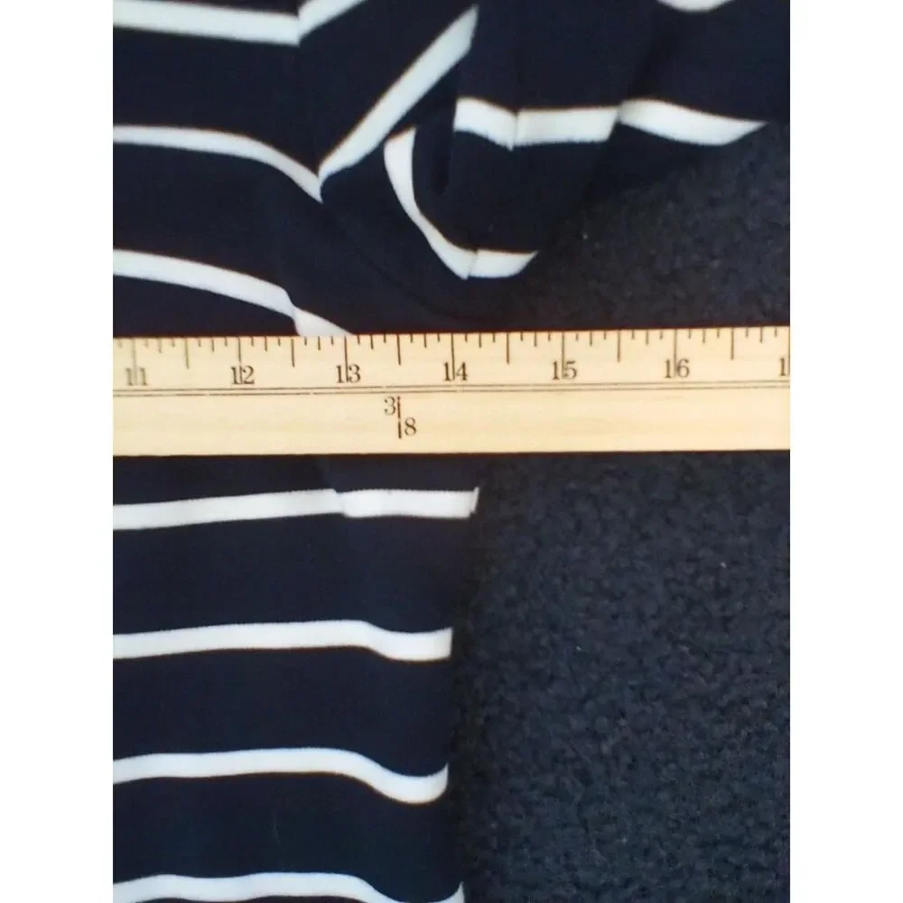 Banana Republic Bodycon Dress Womens 0 Black White Striped Short Sleeve Zip Back